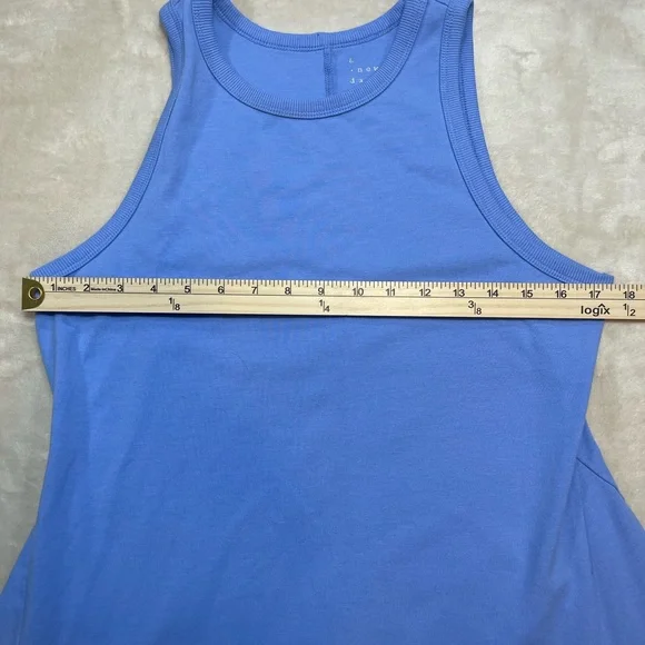 A New Day Blue Sleeveless Swing Dress | Athleisure Stretch Knit | Medium - Picture 6 of 6